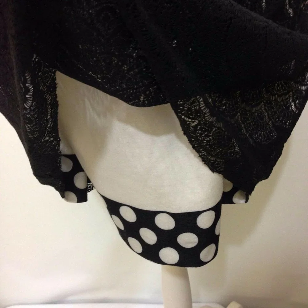 Maison Jules Dress Small‎ Black Lace Overlay